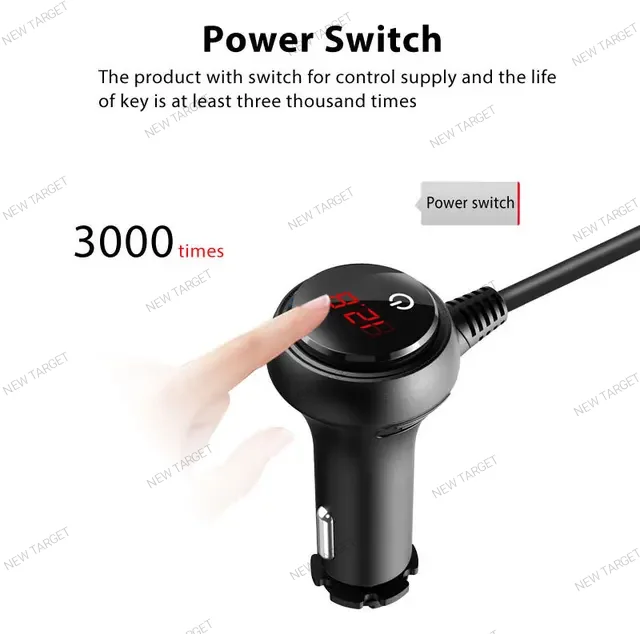 Chargeur allume cigare 3 ports