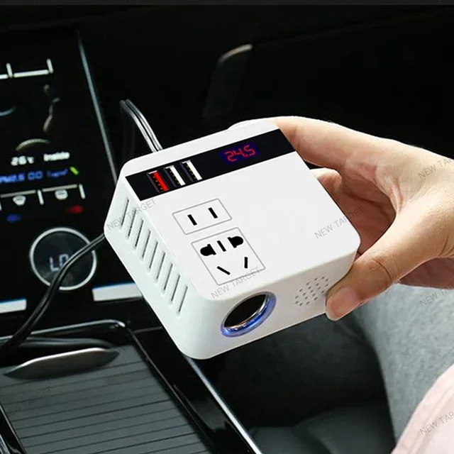 Inverseur Véhicule port Chargeur allume cigare forme cubique